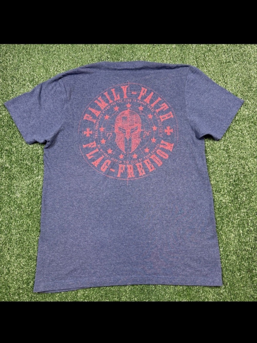 Howitzer Patriot Graphic T Shirt Men's Size S Blue Short Sleeve Crew Neck Tee